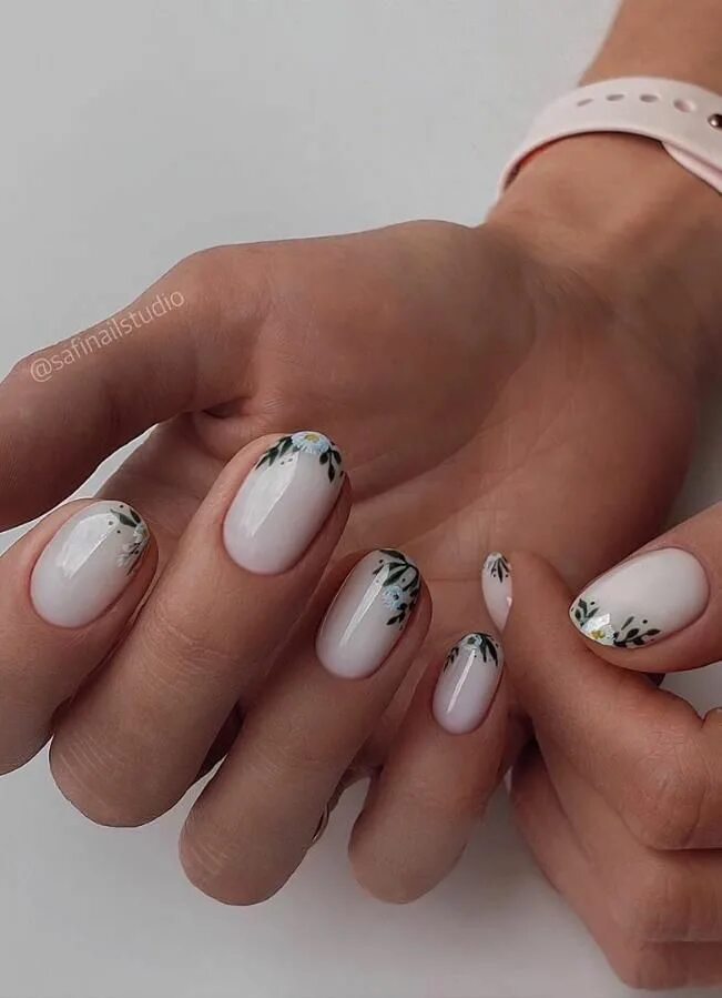 Идеи за пролетен маникюр - 2020 за къси нокти Manicure, Almond nail art, Almond 