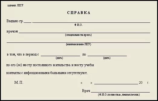 Форма 20 образец. Справка в школу об отсутствии контактов с инфекционными больными. Справка форма 291 об отсутствии контактов с инфекционными больными. Справка в школу об отсутствии болезни от врача. Справка о контактах для детского лагеря образец.