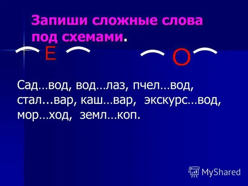 Упражнение соединительная гласная