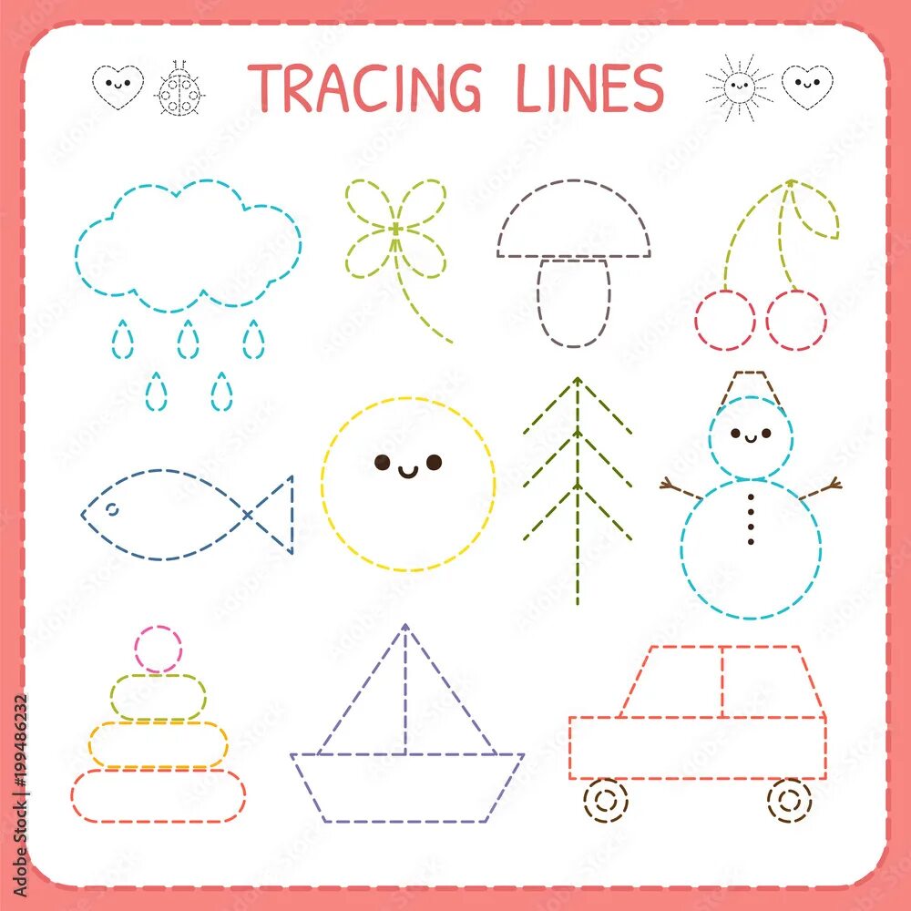 Trace your lines. Tracing lines for kids. tracing for kids. trace lines for kids. rectangle shaped objects for preschoolers vector images.
