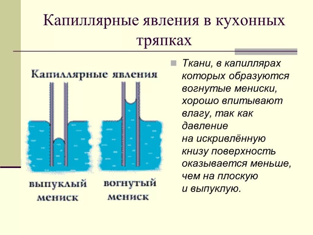 Капиллярное явление Что такое капиллярное явление