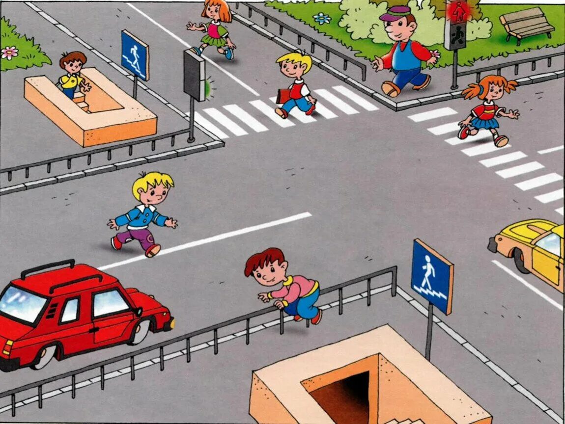 Те ситуации на дорогах в. Незнайка на дороге ПДД. Ситуации на дороге для детей. Ситуация на дороге. Дорожное движение картинки.