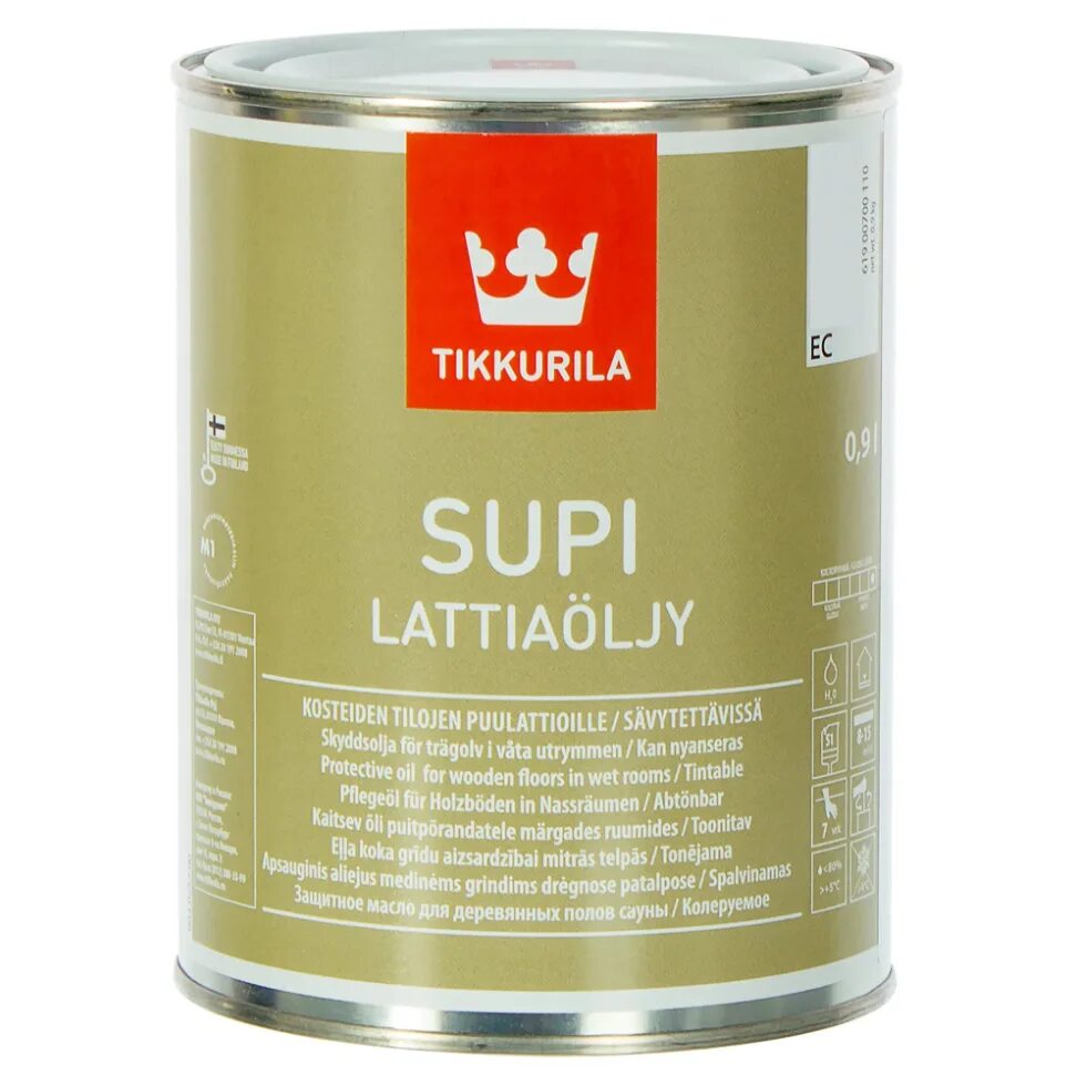 Масло для пола Tikkurila Supi LATTIAOLJY. Tikkurila Supi LATTIAOLJY. Tikkurila Supi для пола в бане. Тиккурила супи Латиаоли (Supi LATTIAOLJY) масло для пола (0,9л). Масло для дерева леруа мерлен