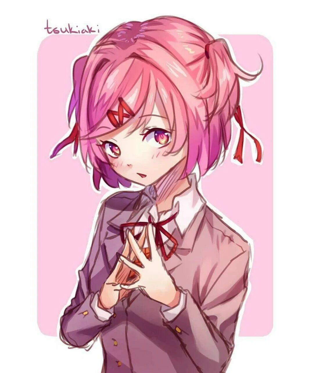 Доки доки литературный клуб нацуки. Нацуки ДДЛК. Натсуки Doki Doki. DDLC Natsuki. Натсуки доки доки арты.