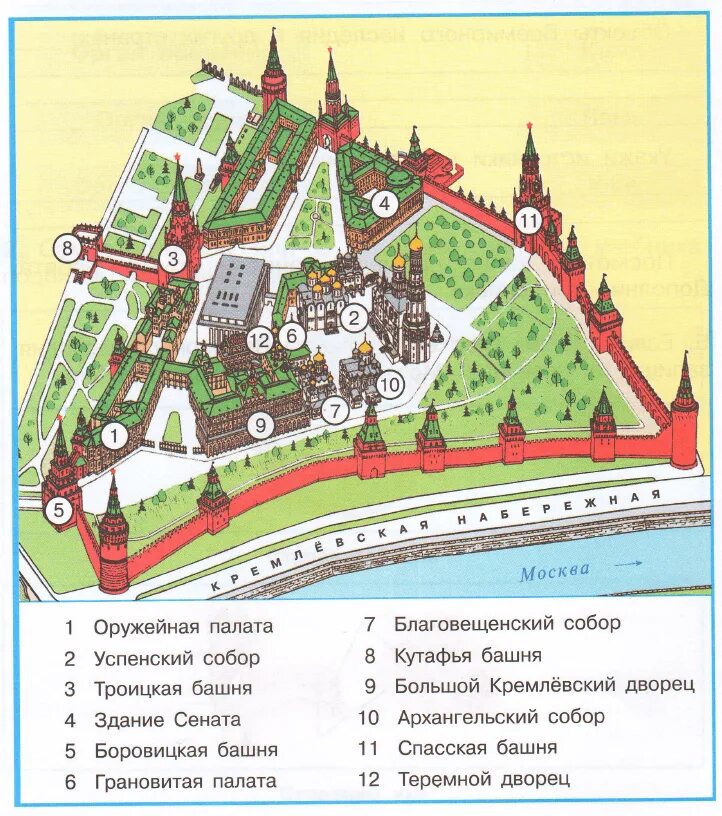 Самое высокое строение московского кремля. Схема территории Кремля в Москве. Рассмотрим план схему Московского Кремля. Большой Кремлёвский дворец на схеме Кремля. Территория Московского Кремля схема.