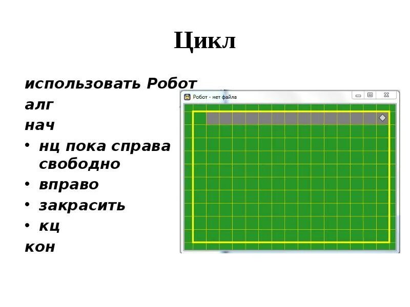 Нц пока снизу свободно. Робот цикл пока. Кумир робот команды. Цикл пока в кумире робот. Цикл НЦ пока кумир.