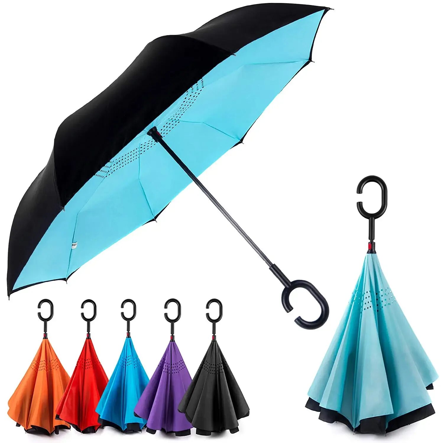 Складной зонтик. Перевернутый зонт. Зонт ветрозащитный. Зонт складной. Сколько стоит зонтик