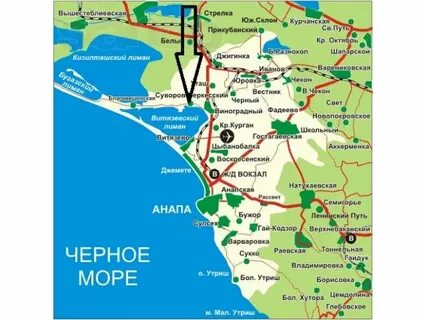 Анапская краснодарский край карта