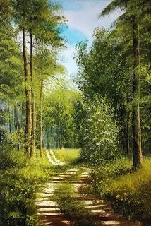 Картина леса летом