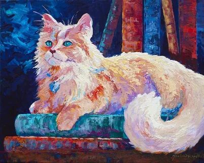 Кошки картины маслом