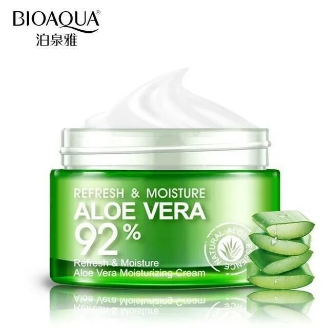 Bioaqua aloe. BIOAQUA крем для лица с алоэ. Крем для лица BIOAQUA refresh & Moisture Aloe Vera 92.