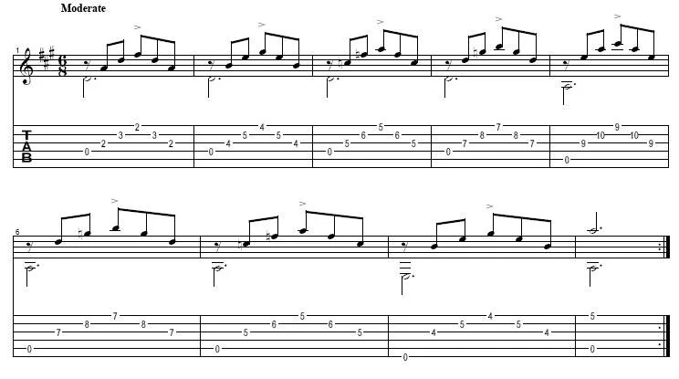 Этюд ручеек джулиани ноты. Этюд 5. Пьесы для гитары флажолетами. Этюды для гитары для начинающих табы. Прямые вариации.