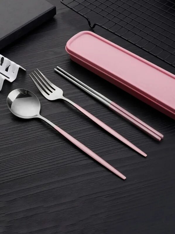 Вилка палочки. Китайские палочки для еды. Японская ложка. Многоразовые столовые приборы. Складная ложка вилка.