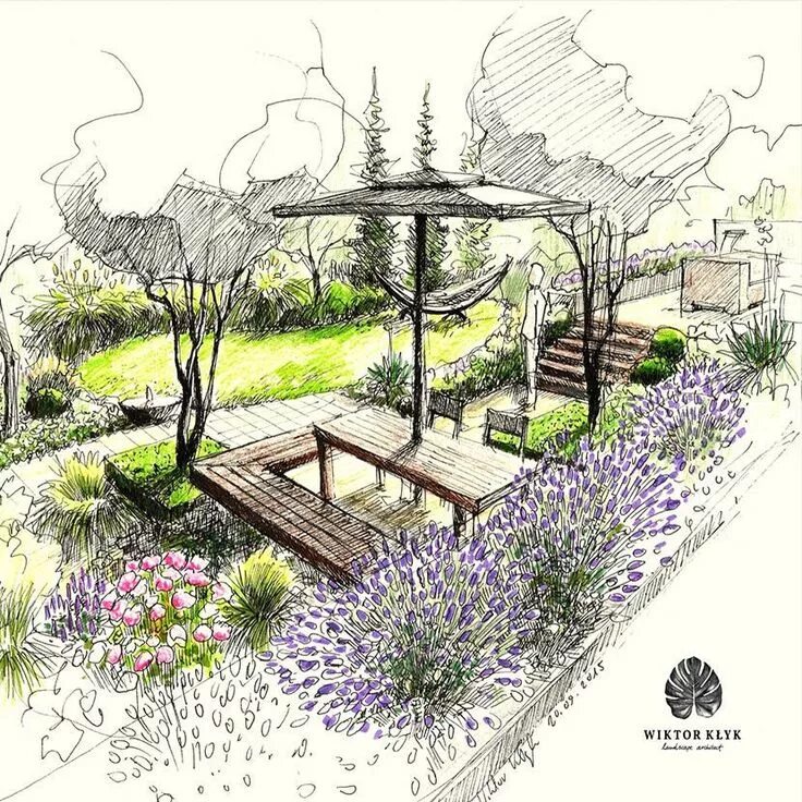 Pin on Bozzetti, disegni e grafica Landscape design drawings, Landscape architec