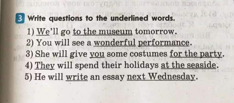 Write questions to the underlined. Английский язык write the questions. Write questions to the underlined Words. Underline the Words. Questions to the underlined Words.