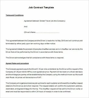 Job contracts