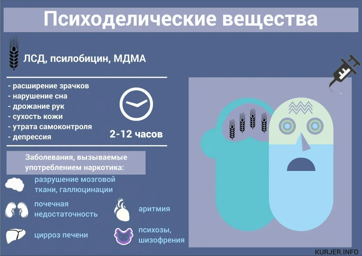 Через сколько часов подействует