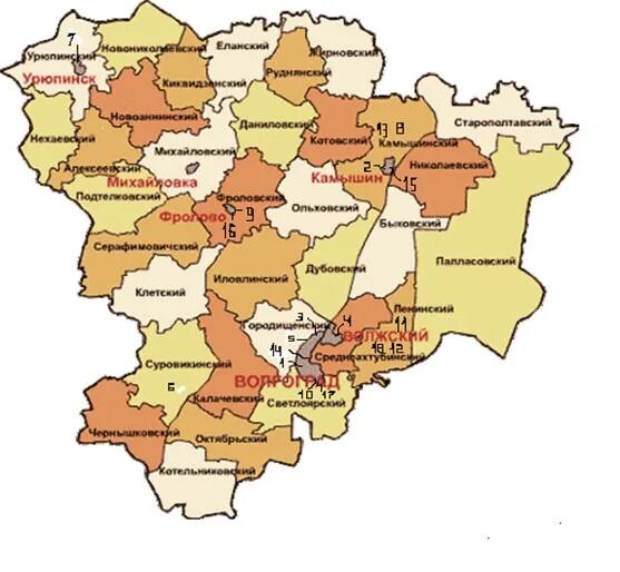 Какой район волгограда лучше. Карта Волгоградской области по районам. Карта Волгоградской Волгоградской области с районами. Контурная карта Волгоградской области по районам. Карта Волгоградской области с районами.