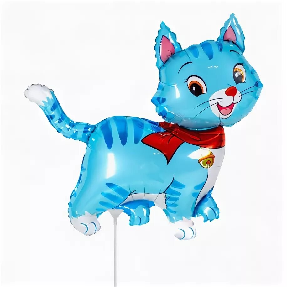 Фольгированный шар кот. Шар фольга кот. фольгированный шар котенок голубой. воздушный шар котенок голубой. котёнок с шариком.
