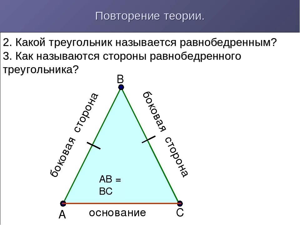 Название сторон равнобедренного треугольника. Равнобедреныйтреугольник. Какой треугольник называется равнобедренным. Название сторон треугольника.