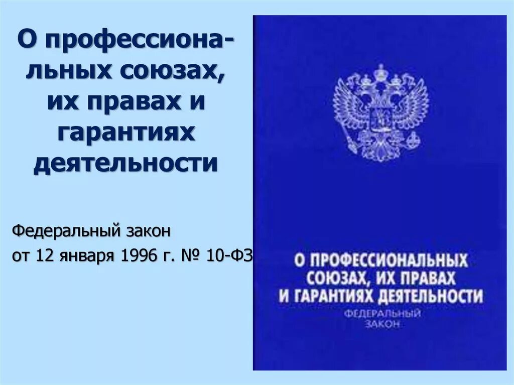 Закон 10.06. Законодательство о профсоюзах. ФЗ О профсоюзах. 10 Федеральных законов. Федеральный закон о профессиональных союзах.