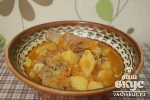 Картофель тушеный с копчеными