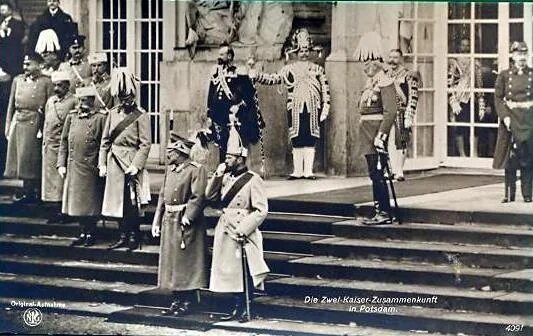 Tsar Nicholas II and King George V; Wilhelm II (via public domain) Tsar nicholas