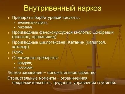 Состав анестезии