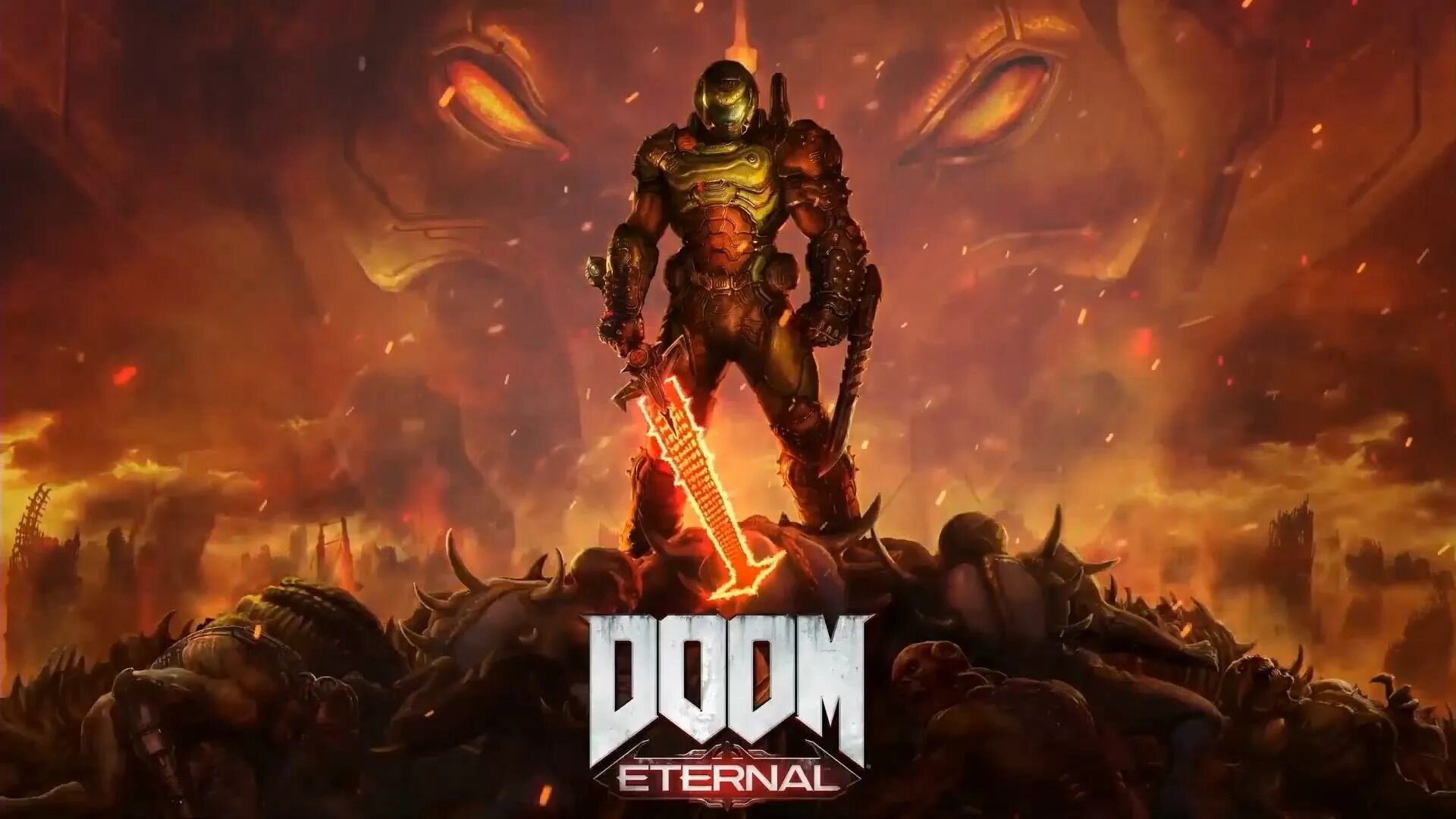 Doom eternal id software. Постер doom eternal 4 r. doom eternal обложка.