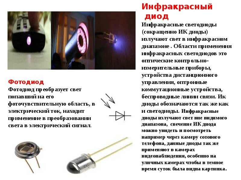 Для чего используются диоды. Электрический диод. инфракрасный фотодиод. полупроводниковые ик-диоды. применение светодиодов.