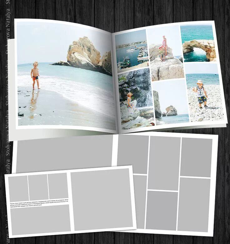 Шаблоны для верстки фотокниг. Модульная сетка для фотокниги. Необычные фотоальбомы. Размещение фотографий в альбоме. Шаблон для верстки фотокниги.