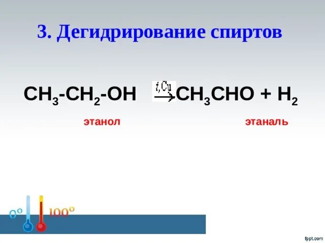 Ch ch oh cho. Этанол этаналь. Дегидрирование этанола. Дегидрирование спирто.