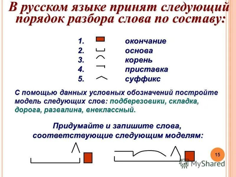 Приказ разбор слова 3