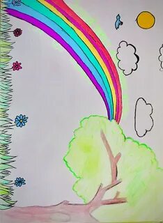 Радуга нарисовать рисунок