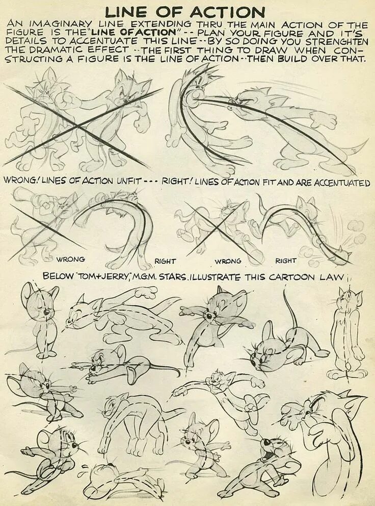 This line does. Лайн оф экшн. престон блэр cartoon line of action. джерри референс.