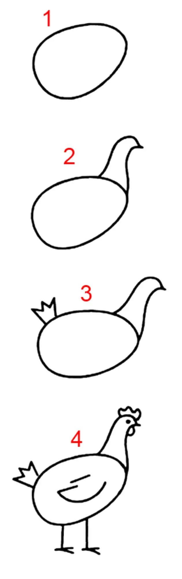 Курица нарисовать легко. Поэтапное рисование курицы. Поэтапное рисование курицы для детей. Курица рисунок легкий. Поэтапное рисование курочки для детей.