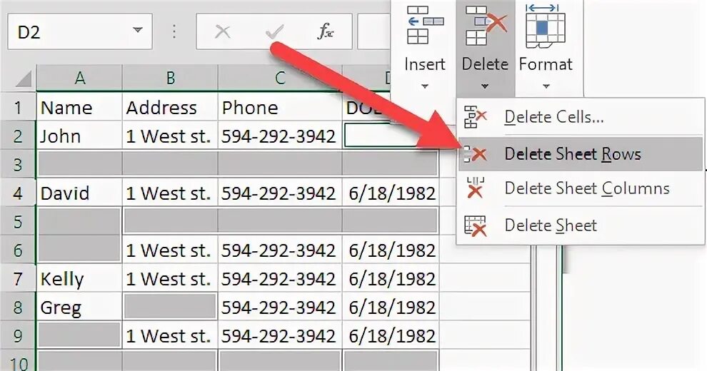 Delete sheet. Delete sheet