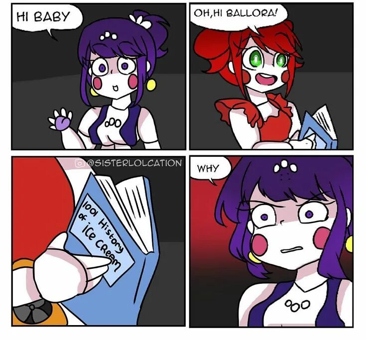 Call baby anymore me. ФНАФ комиксы Балора. Балора ФНАФ 5 аниме комикс. FNAF комикс бейби. FNAF Бэйби и БАЛЛОРА комиксы.
