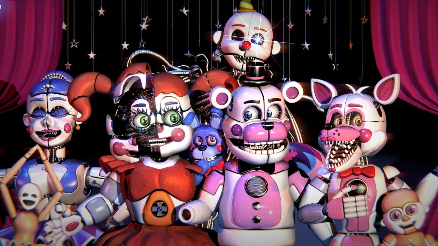 Про фнаф 5. Пять ночей с Фредди систер локатион. Фредди ФНАФ 5. FNAF 5 бейби Фредди. Фантайм АНИМАТРОНИКИ бейби.