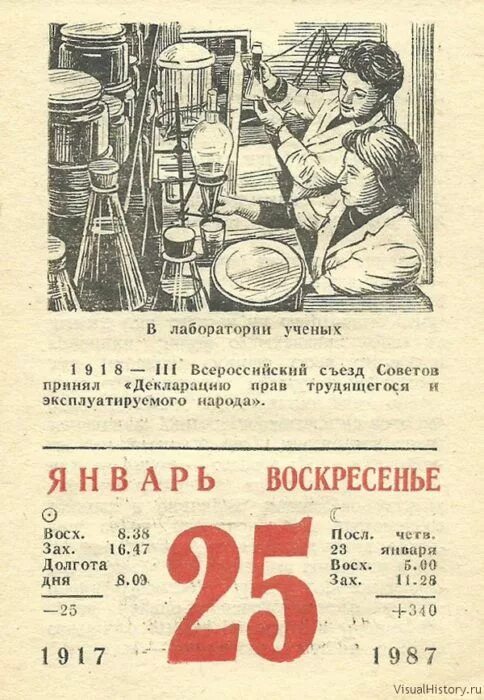 25 января 1979 г. (отрывной календарь Для женщин) - VisualHistory.ru - старые от