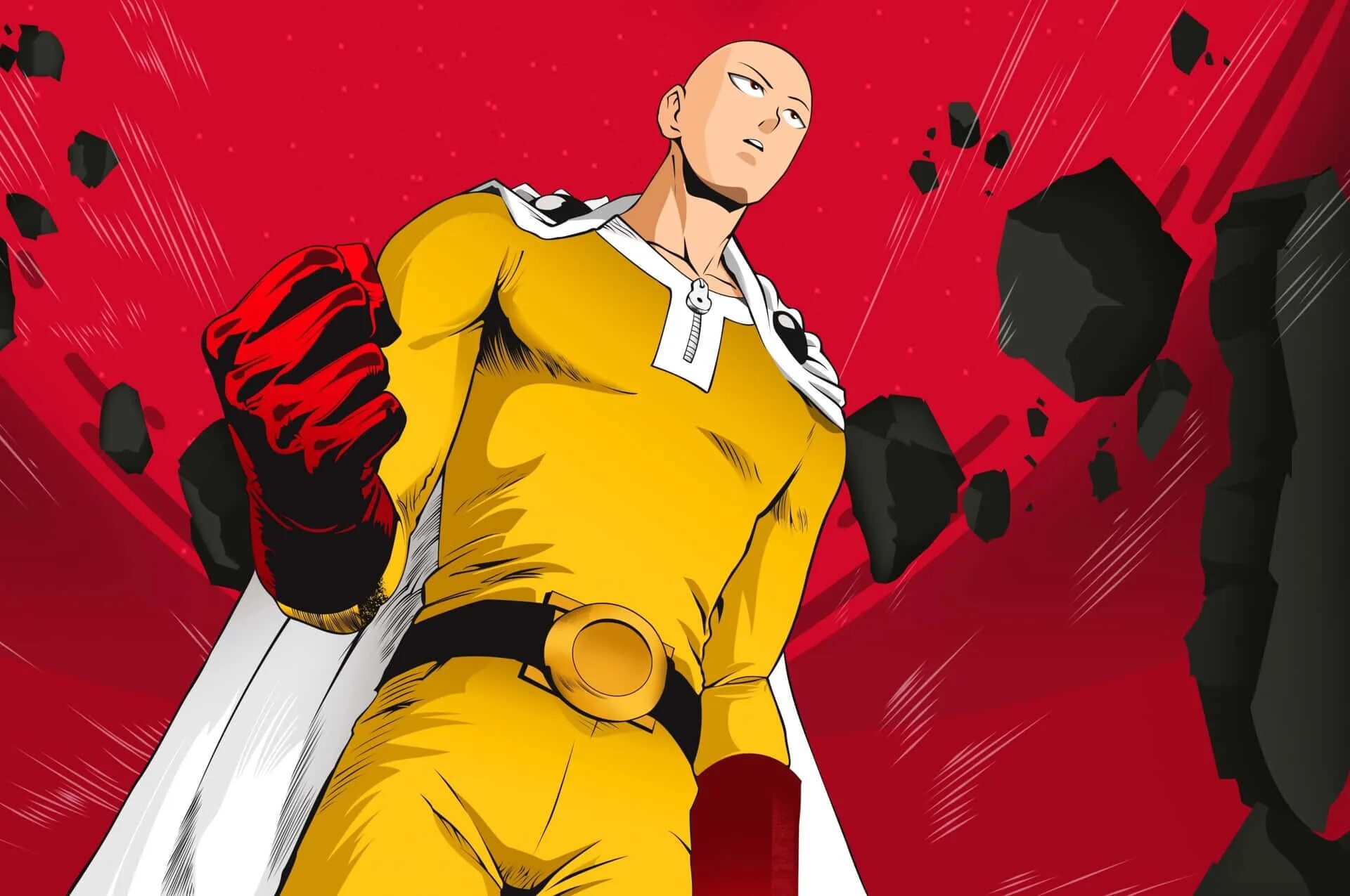 One punch man opening. Ванпанчмен Сайтама. Ванпанчмен / one Punch man. Сайтама в полный рост. Ванпанчмен Wallpaper.