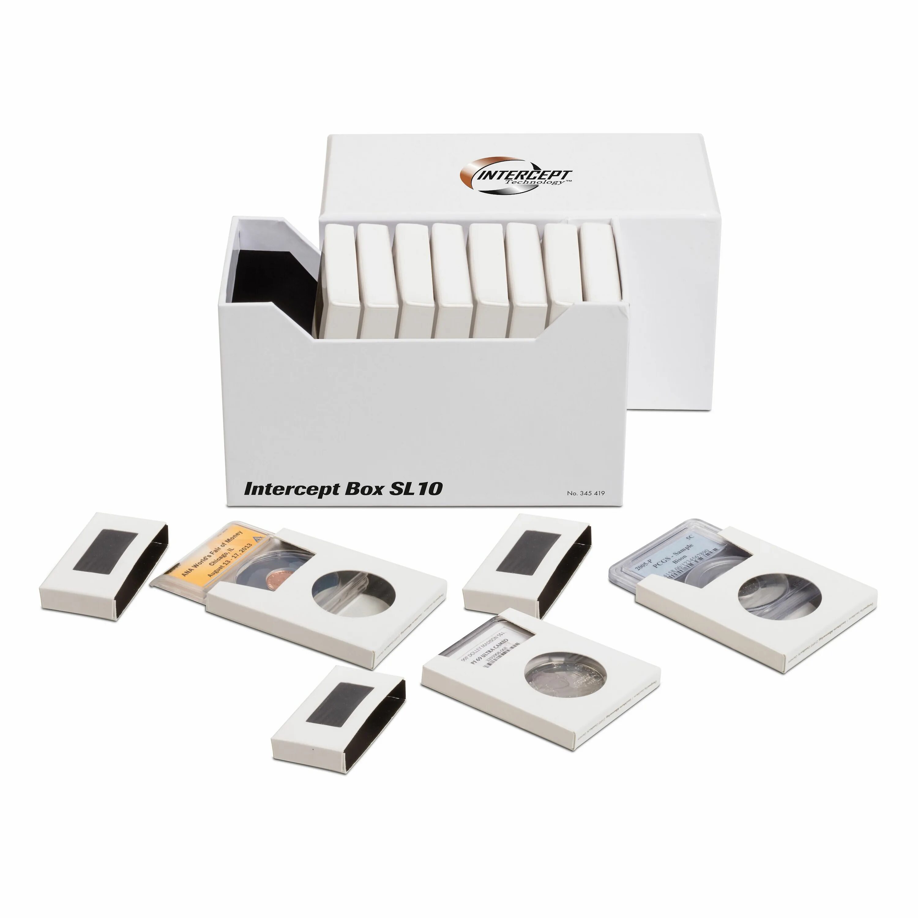Protect box. Бокс intercept. бокс &quot;intercept&quot; для 50 слабов. intercept технология защиты монет. oneq-sl box.