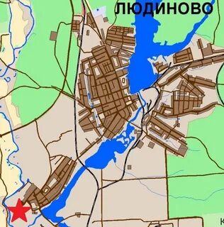 Карта людиново