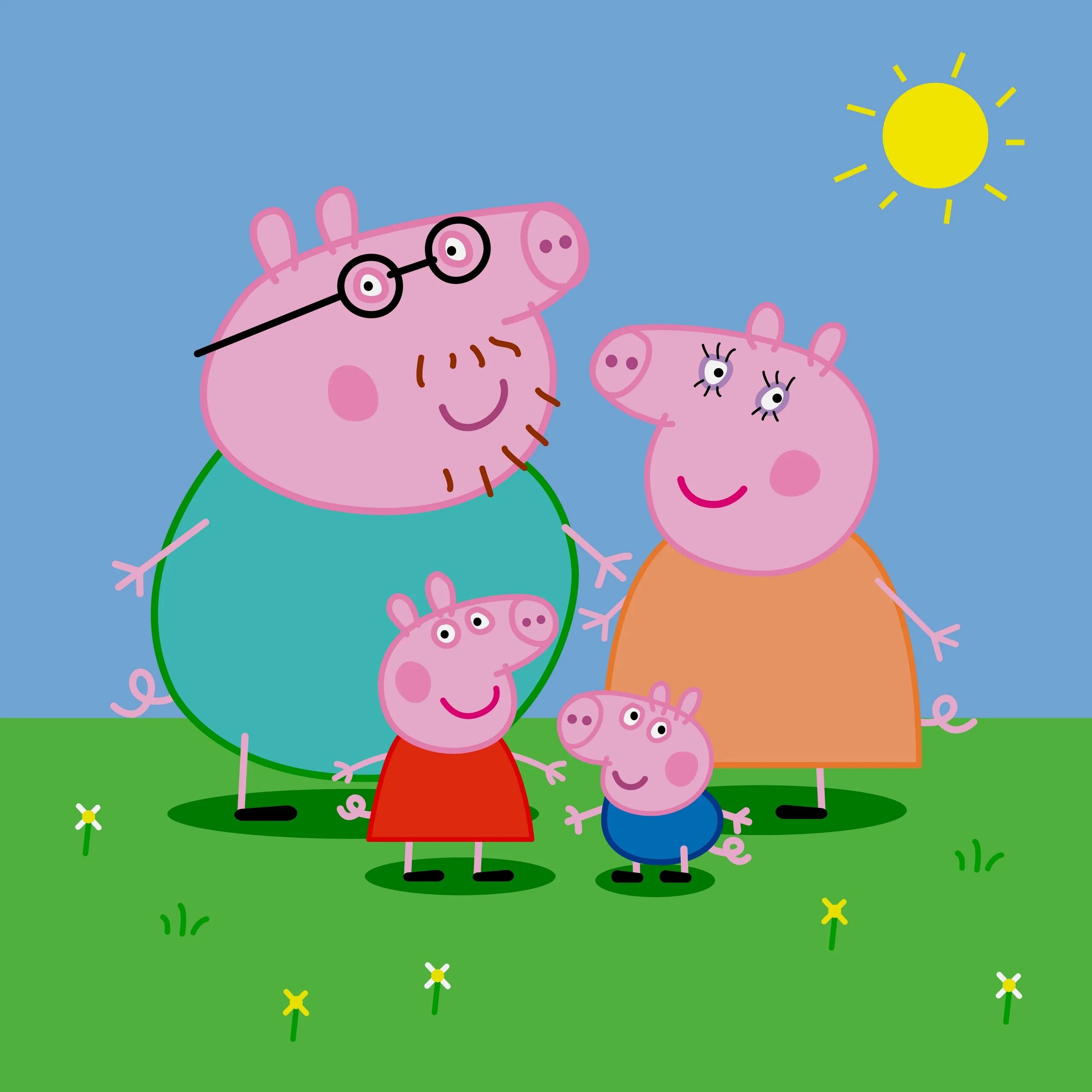 Семья свинки Пеппы. Свинка Пеппа и её семья. С̆̈ӗ̈м̆̈ь̆̈я̆̈ с̆̈с̆̈в̆̈м̆̈н̆̈к̆̈й̈ П̆̈ӗ̈п̆̈ы̆̈. Обои пепы