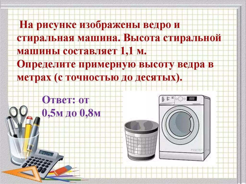 На рисунке изображены посудомоечная машина и холодильник. На рисунке изображена стиральная машина и ведро. На рисунке изображены ведро и стиральная машина высота 1.1м. На изображении нарисовано ведро со стиральной машинкой. На рисунке изображены холодильник и стиральная машина.