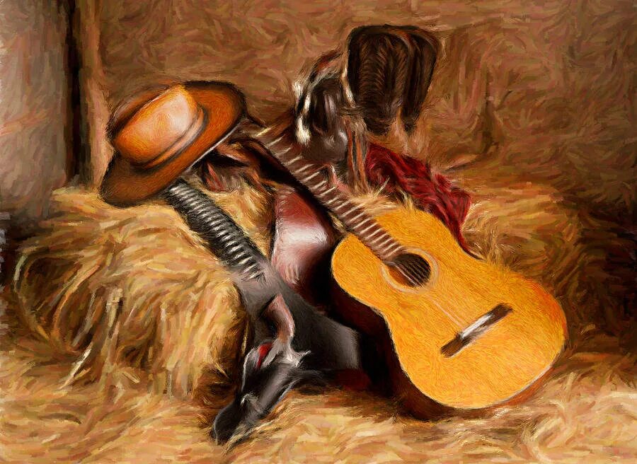 Country and western. Гитара в живописи. Кантри музыканты. Гитара в стиле Кантри. Музыканты в стиле Кантри.