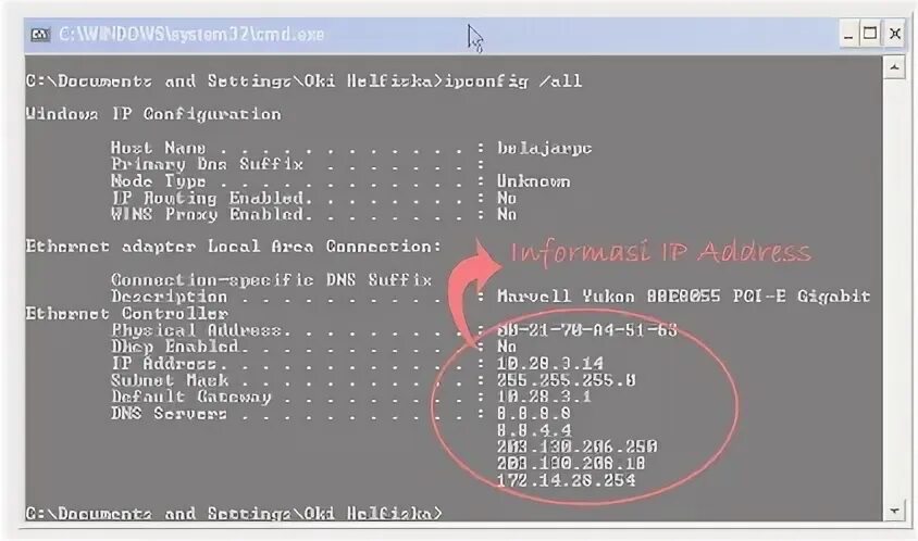 Terminal addresses