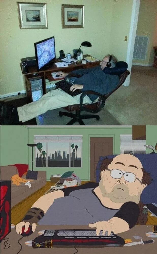 Жирный игрок вов саузьпарк. Геймер саус парк косплей. Геймер парк. Задрот саус парк. Задрот саус парк.