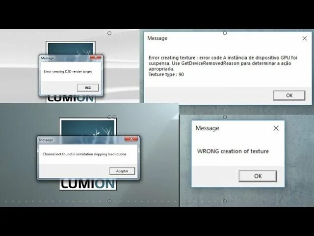 Ошибки при запуске Люмион. Lumion ошибка. Ошибка create. Текстура ошибки. Error message reason