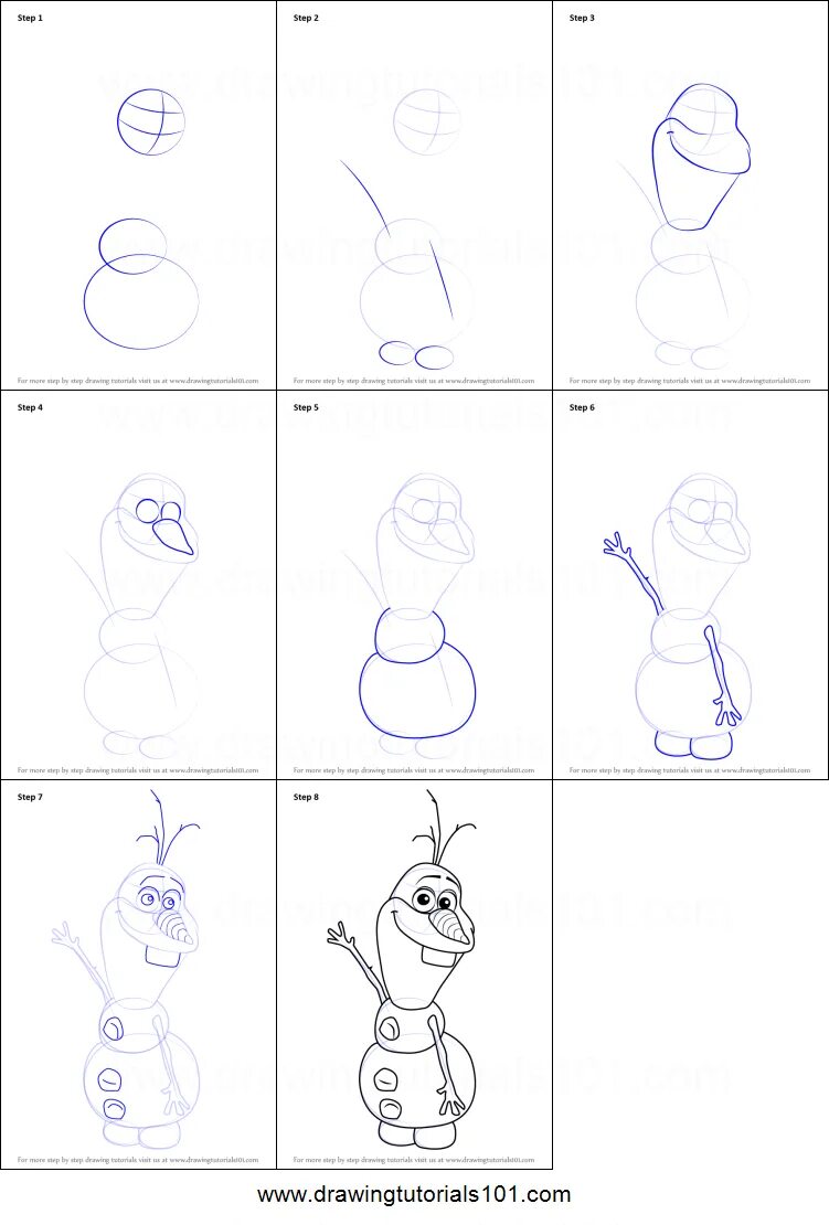 Нарисовать олова поэтапно. Олаф снеговик. Поэтапное рисование олафа для детей. Поэтапное рисование олафа. Олаф рисунок карандашом поэтапно.